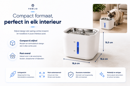🐾 Pawlio smart waterdispenser – App-gestuurd drinkfontein voor katten & honden