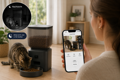 Pawlio SmartView met 1080P HD-camera en nachtzicht om je huisdier op afstand in de gaten te houden