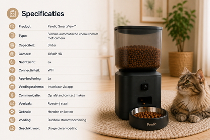 Pawlio SmartView™ – Slimme voerautomaat met HD-camera