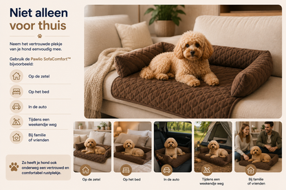 Pawlio SofaComfort hondenbed voor gebruik op de zetel, het bed en onderweg