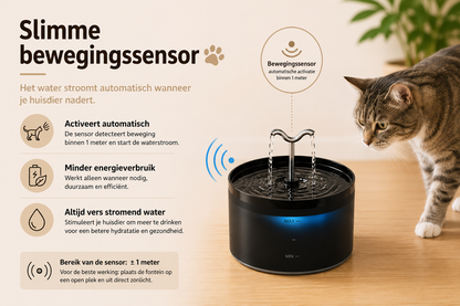 🐾 Pawlio Superstille Drinkfontein – Automatische waterfontein met filter voor katten & honden