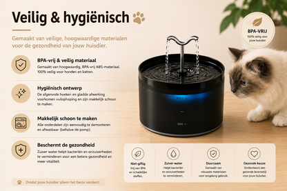 🐾 Pawlio Superstille Drinkfontein – Automatische waterfontein met filter voor katten & honden