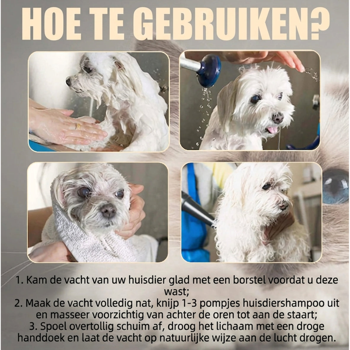 🐾 Hydraterende honden -en katten shampoo – Zachte reiniging en hydraterende verzorging voor een gezonde vacht
