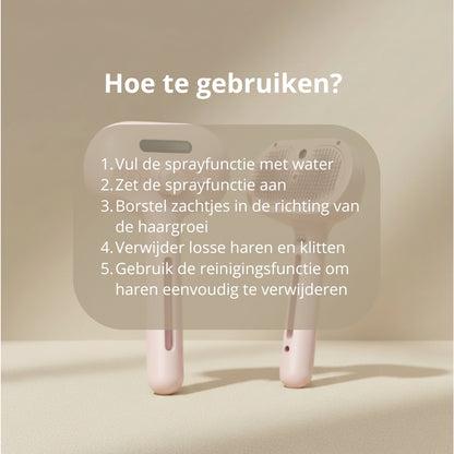 🐾 Stoomborstel voor honden en katten – zelfreinigende verzorgingsborstel met sprayfunctie
