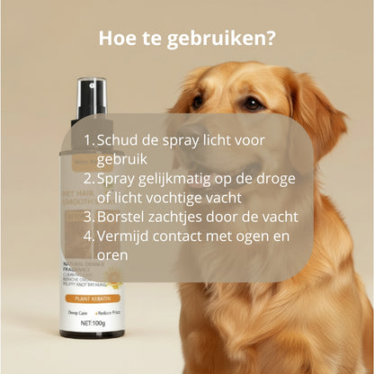 🐾 Hydraterende verzorgingsspray voor honden en katten – zachte en glanzende vacht