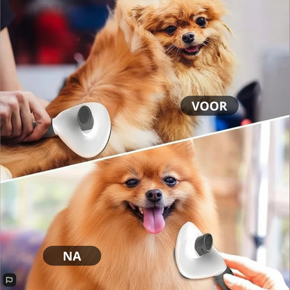 🐾 Zelfreinigende honden- en kattenborstel – verzorgingsborstel voor losse haren en klitten