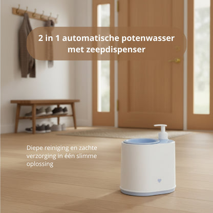 🐾 2-in-1 hondenpootreiniger met zeepdispenser – beste elektrische pootreiniger voor honden en katten