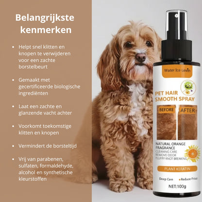 🐾 Hydraterende verzorgingsspray voor honden en katten – zachte en glanzende vacht