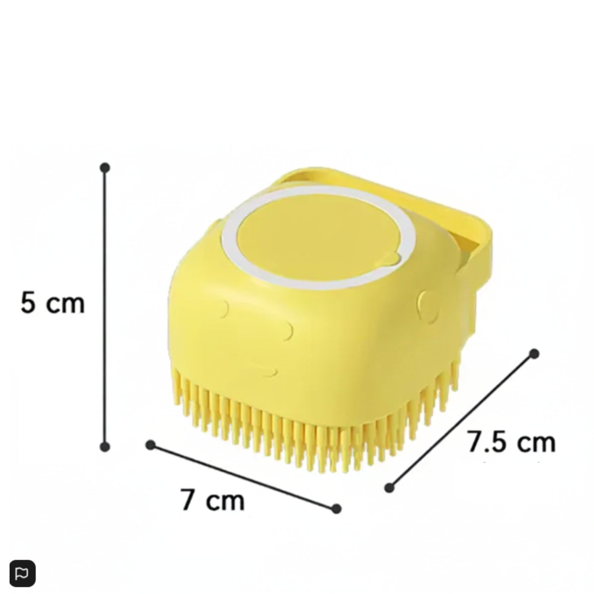 🐾 Zachte wasborstel met shampoodispenser – 2-in-1 was -en massageborstel voor honden en katten
