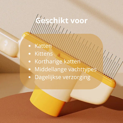 🐾 Zelfreinigende kattenborstel – verzorgingsborstel voor het verwijderen van losse haren