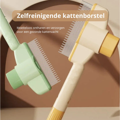 🐾 Zelfreinigende kattenborstel – verzorgingsborstel voor het verwijderen van losse haren