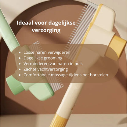 🐾 Zelfreinigende kattenborstel – verzorgingsborstel voor het verwijderen van losse haren